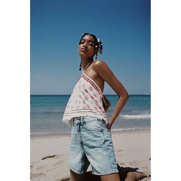 MID-RISE REGULAR FIT TRF SHORTS - Picture 4 of 9